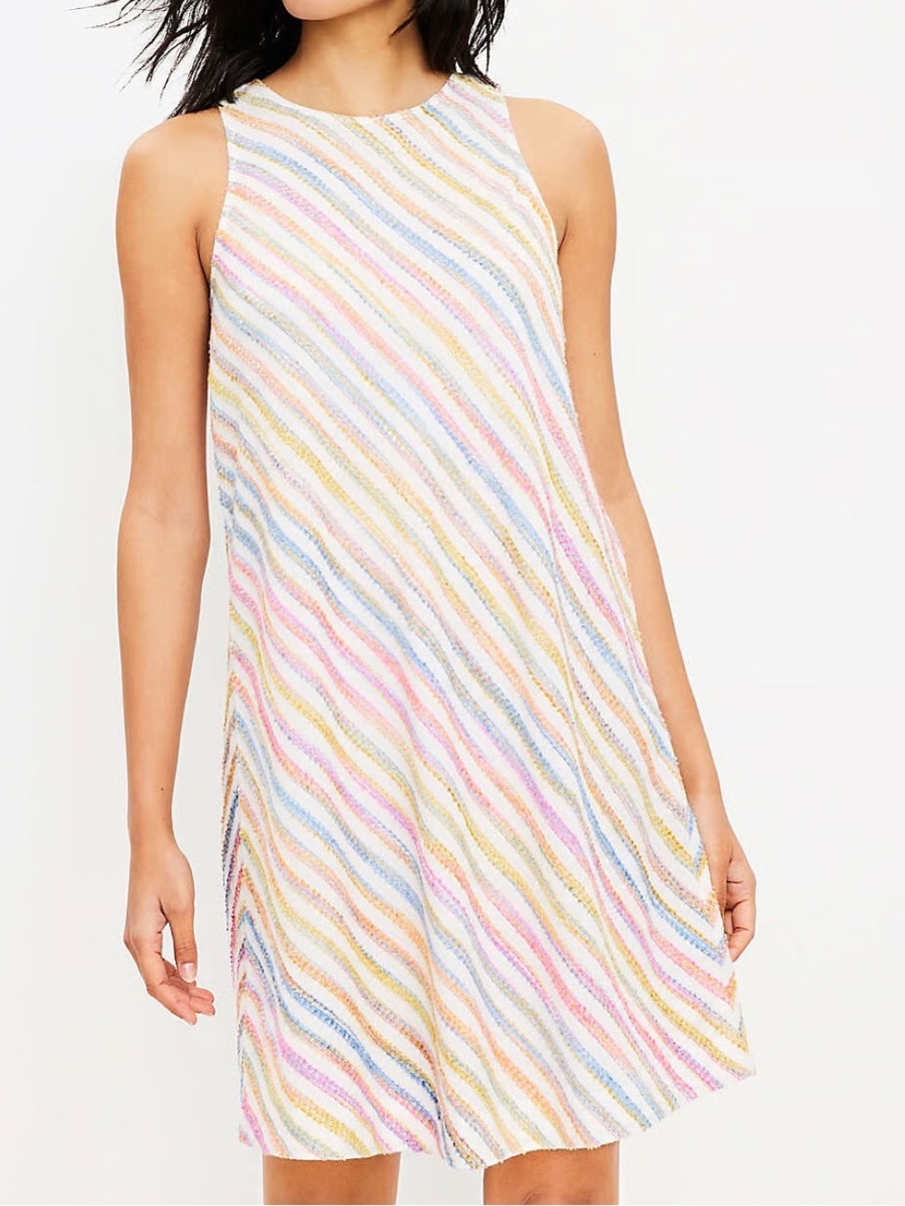 Lou & Grey rainbow stripe swing dress